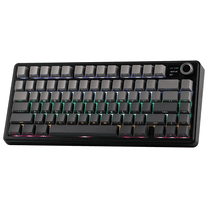 AULA F75 Max Wireless Mechanical Keyboard with TFT Smart Screen, Tri-Mode Connectivity, Hot Swappable, RGB Backlit, Volume Knob, 75% Gasket Mount (Black Gradient)