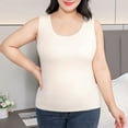 thumbnail image 4 of GA WEIHUA Plus Size Basic Tank Top for Women Slim Fit Stretch Undershirt Camisole Summer Solid Color Sleeveless Under Shirts(White,XXL), 4 of 6