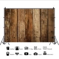 thumbnail image 2 of 10x8ft Wood Backdrop,Vintage Wooden Boards Photography Background,Brown Barn Photo Studio Backdrops for Party Decorations, 2 of 3
