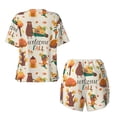thumbnail image 5 of Lsque Autumn In The Forest Women's Short-Sleeved Pajama Set - 2 Piece Soft and Lightweight Sleepwear Set-Medium, 5 of 9