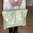thumbnail image 6 of Large Capacity Jelly Bag , Fashionable Transparent Tote and Casual Shoulder Handbag , Waterproof Synthetic PVC and Durable Metal Hardware Green , Beach Travel Shopping and Daily Outdoor Leisure Use, 6 of 6