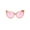 Peach Pink, variant on Girls Kitty Cat Ear Whisker Flower Cat Eye Sunglasses All Red