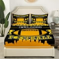 thumbnail image 3 of Erosebridal American Football Sheet Set Twin,Sport Theme Bedding Sets Twin Size,Ball Game Decor(Pittsburgh),3pcs, 3 of 7