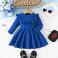 thumbnail image 2 of Baywell Toddler Girls' Dress Christmas Party Dresses Long Sleeve Crew Neck Fall Winter Dress, 2 of 7