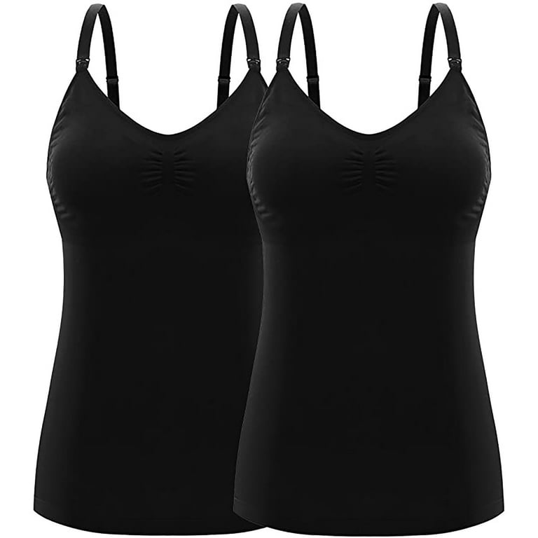 gakvov Maternity Nursing Tops For Womens High Elastic Body Shaping Front Buckle Nursing Underwear Camisole Pumping Tank Top For Breastfeeding