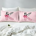 thumbnail image 4 of Erosebridal Monogrammed Letter Full Sheet Sets,Cattle Print Bedding Full Size,Microfiber Bed Sheets Set Full Size,Pink Bow Tie Decoration,4pcs, 4 of 7
