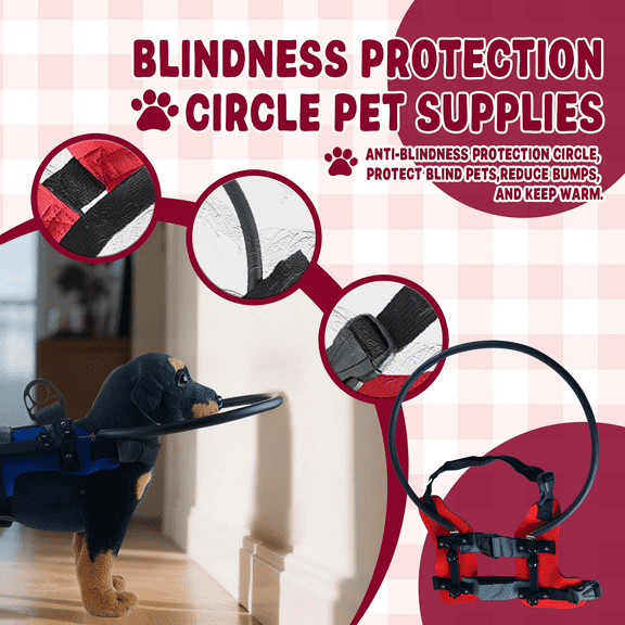 Walking Ring Harness for Blind Dogs with D-Ring, Device for Blind Dogs, Ring Vest for Blind Pets