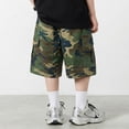 thumbnail image 5 of Angala Toddler Boys Shorts Elastic Waist Cargo Shorts Summer Dailywear Casual Loose Fit Breathable Kids Shorts Size 5-6 Years, 5 of 7