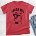 thumbnail image 2 of Shiba Inu Dad, Unisex Men's Shirt, Shiba Inu Owner, Funny Dog Dad Gift, Heather Red, Large, 2 of 6