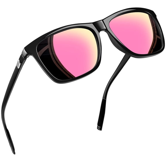 Joopin Unisex Polarized Aluminum Sunglasses Vintage Sun Glasses for Daily Life(Pink)