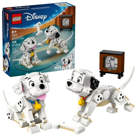 LEGO Disney Lucky & Penny 101 Dalmatians Puppies Building Toys - Pretend Play Set for Girls & Boys, Ages 6+ - Learning and Educational Toy - Gift for Christmas - 43271