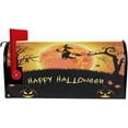 thumbnail image 4 of Happy Halloween Witch Spider Bat Magnetic Mailbox Cover Pumpkin Trick Or Treat Ghost Mailbox Wrap Post Letter Box Cover Home Decorative for Standard Mailboxes, 4 of 6