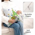 thumbnail image 2 of Spring Decorations Pillow Covers Gnome Floral Throw Pillows Case 20 x 20 Butterfly Coloful Flowers Pillowcases Set of 2 Spring Day Decor for Indoor Living Room Bed, 2 of 6