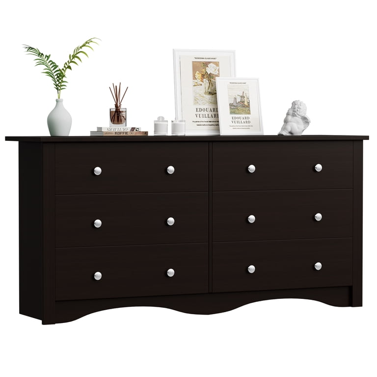 brown black 6 drawer dresser Paden 6 Drawer Dresser