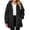 Black, variant on Ndbuld Girls Fuzzy Fleece Jacket Children's Winter Solid Color Leisure Fashion Fleece-lined Warmth Long Sleeve Hooded Casual Outwear Jackets Kids 5-15Years