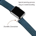 thumbnail image 5 of WFEAGL Genuine Leather Apple Watch Band 38/40/41mm Retro Strap (Blue with Silver), 5 of 8