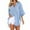 Light Blue, variant on Admvng Long Sleeve Shirts for Women Fashion Casual Solid V-Neck Loose Shirt Pullover Tops M-5XL