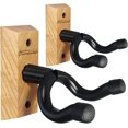 thumbnail image 1 of Soporte de pared para guitarra, paquete de 2, soporte para colgar guitarra en forma de U de madera de nogal negro, soporte de pared con gancho para guitarra acústica, eléctrica, banjo, bajo, regalo pa, 1 of 4
