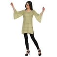thumbnail image 3 of Moomaya Kurtis Courtes en Poly-Crêpe pour Femmes, Robe à Manches Kimono Imprimée, Haut Indien, 3 of 5