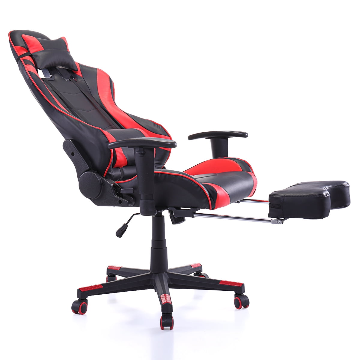 Kepooman High-Back Swivel Gaming Chair, Reclining Ergonomic Computer Chair with Lumbar Support - Red Kepooman High-Back Swivel Gaming Chair, Reclining Ergonomic Computer Chair with Lumbar Support - Red