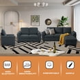 thumbnail image 2 of Pingliang Home 4 Piece Sofa Set,Sectional Sofa Couch with Storage Ottoman and Storage Pockets, L Shaped 3 Seater+Ottoman+Loveseat+Accent Chair,Living Room Furniture Set for Apartment Apt Living Room, 2 of 9