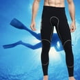 thumbnail image 3 of Pantalones de neopreno para hombre, mallas de neopreno de 2mm para hombre en agua fría, mallas de buceo, snorkel, surf, ejercicio libre, - Negro, M, 3 of 8
