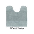 thumbnail image 4 of Better Trends 20" x 20" U-Shape Toilet Rug 100% Cotton Non Slip Tufted Contour Bath Mat, Water Absorbent Bathroom Rug, (Blue) Granada Collection, 4 of 6