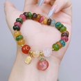thumbnail image 5 of Joyería hecha a mano de la pulsera cristalina colorida del melocotón para las mujeres, 5 of 5