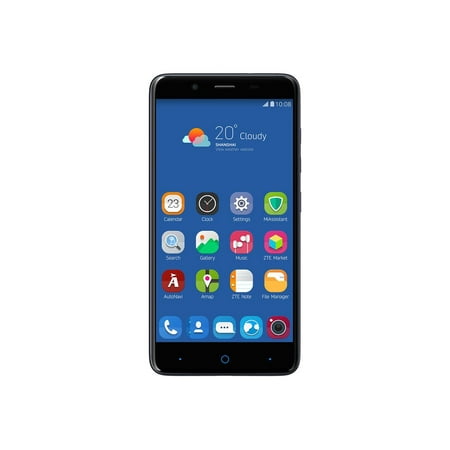 Total Wireless ZTE MAX DUO 16GB Prepaid Smartphone, Black