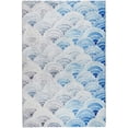 thumbnail image 2 of Addison Rugs Dream Shag Premium Machine Washable Transitional Arches Blue Rectangle Rug, 5' x 7'6", 2 of 8