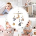 thumbnail image 3 of Mobile for Crib Wood Pendant 360 Degree Rotating Space Pattern Crib Mobile Calming Visual Stimulation Travel Sleep, 3 of 5