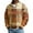 Camel003, variant on QHRMKOG Men Sweatshirt Vintage Button Plaid Shirt Pullover Relaxed Fit Casual Stand Up Collar Sweatshirt Autumn Warm Long Sleeve Top Brown 2XL