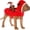 RedBrown Santa Claus, variant on Chef Santa Claus Dog Costume, Cozy Dog Christmas Outfit, Santa Rider Pet Christmas Costume, Birthday Christmas Gift for Dog Lover Christmas Party, L