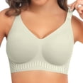 thumbnail image 2 of MVRLSH Jelly Bras For Women Womens Wireless Comfort Soft Bra Full Coverage Everyday No Show Plus Size Support Green 4Xl-5Xl, 2 of 4