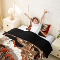 thumbnail image 3 of Homewish Halloween Skull Crows Twin Duvet Cover,Vintage Train Twin Bedding,White Orange,Black Reversible,2pcs,1 Duvet Cover and 1 Pillowcase, 3 of 6