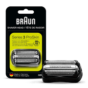 32B Series 3 Shaver Replacement Head for Braun Electric Razors,Foil & Cutter Replacement Cassette Compatible with Braun Shaver Models 320 330 340 350CC,Black