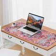 thumbnail image 6 of Desk Mat, Large Mouse Pad for Desk, Extended XXL Mousepad with Stitched Edges, Desk Pad Mat with Anti-Slip Base, Keyboard Pad Gaming Mouse Pad for Home Office, Boho Fuchsia, 6 of 6