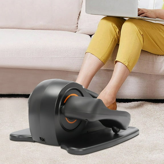 Motorized Elliptical Trainer for Home Use - Compact, Adjustable Speed & Direction, Remote Control, and Non-Slip Pedals