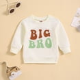 thumbnail image 2 of SJLDQY Boys' Sweatshirts Letter Embroidery Casual Pullover Tops Fall Winter Outfits Long Sleeve Crewneck Sweatshirt, 2 of 6