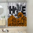 thumbnail image 3 of FOCUSNORM Jolis Rideaux de Douche pour Salle de Bain Imprimé de Lettres Motif Rose Transparence Forte Rideau de Douche Mode, 3 of 6