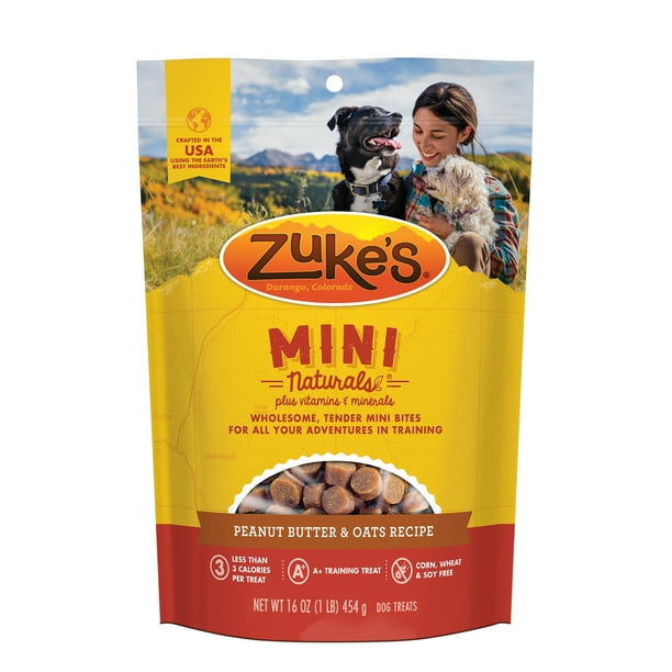Zuke's Mini Naturals Training Dog Treats Peanut Butter and Oats Recipe