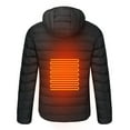 thumbnail image 3 of COMOREBI Heated Jacket for Men Winter Mens Smart USB Abdominal Back Heating Warm Down Jacket Heated Coat Black XXL, 3 of 5