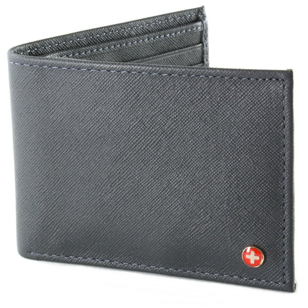Alpine Swiss Alpine Swiss Mens Wallet Genuine Leather Removable ID