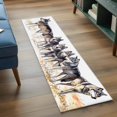 thumbnail image 5 of Vintage Wolves Kitchen Runner Rug 2x6 Washable Runners for Hallway Non Slip Vintage Chic Watercolor Animals Large Area Rug Indoor Floor Carpet for Bathroom Laundry Entryway Bedroom Living Room, 5 of 8