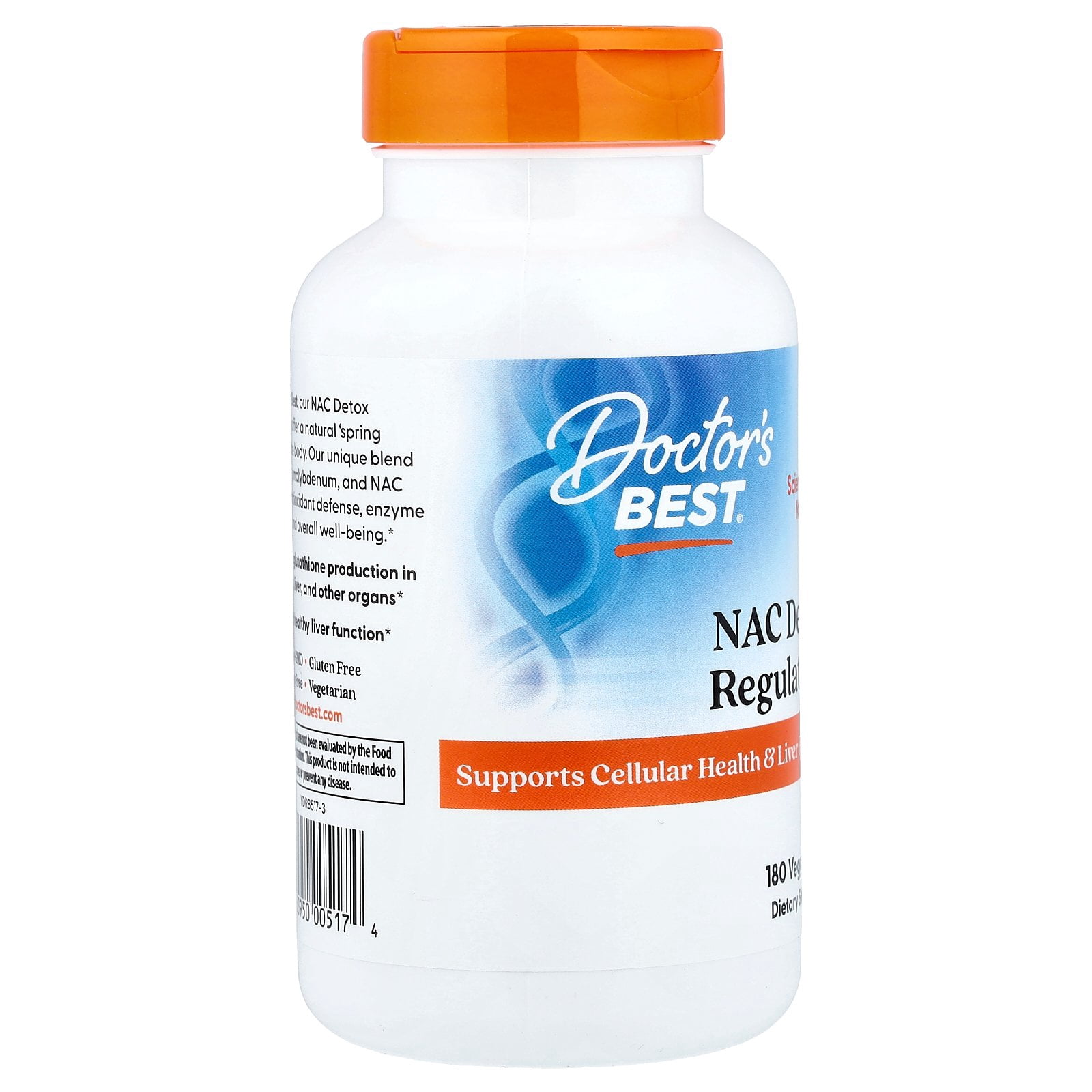 Doctor's Best NAC Detox Regulators, 180 Veggie Caps