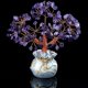 thumbnail image 1 of Decoración personalizada del dinero de cristal Piedras Feng Shui Alambre Adorno de dad Estante de base púrpura Macarena Árbol del dinero, 1 of 8