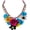 Blue-Pink-Yellow, variant on Flower Bib Statement Necklace Chunky Flower Statement Necklace Drama Bib Collar Jewelry Set for Women Prom Party Jewelry