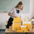 thumbnail image 2 of ibiyuan Cute Backpack Teen Comfortable Bookbags with Large Pockets Cute Bow Back To School Spacious Storage Daypack for Daycare Travel,One Size,Yellow, 2 of 4