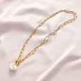 thumbnail image 3 of FcBaudy Collier pour Femmes, Bijoux pour Femmes, Bijoux pour Femmes en Acier Inoxydable Perle Ronde Collier Étoile Personnalité Belle Élégante Dame Collier Clavicule en Acier Titane Collier Clavicule, 3 of 6