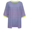 thumbnail image 3 of Valcatch Women's Oversized T Shirts Short Sleeve Crewneck Stripes Summer Tops Casual Loose Basic Tee Shirts 2024 Trendy Clothes, 3 of 4